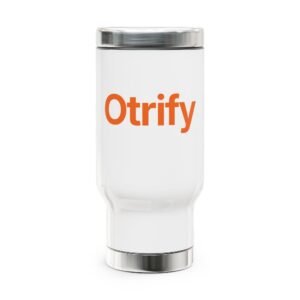 Stainless Steel Travel Mug with Handle, 14oz